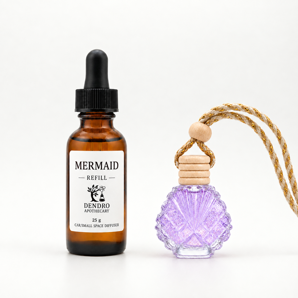 Mermaid diffuser with 25 g refill bottle